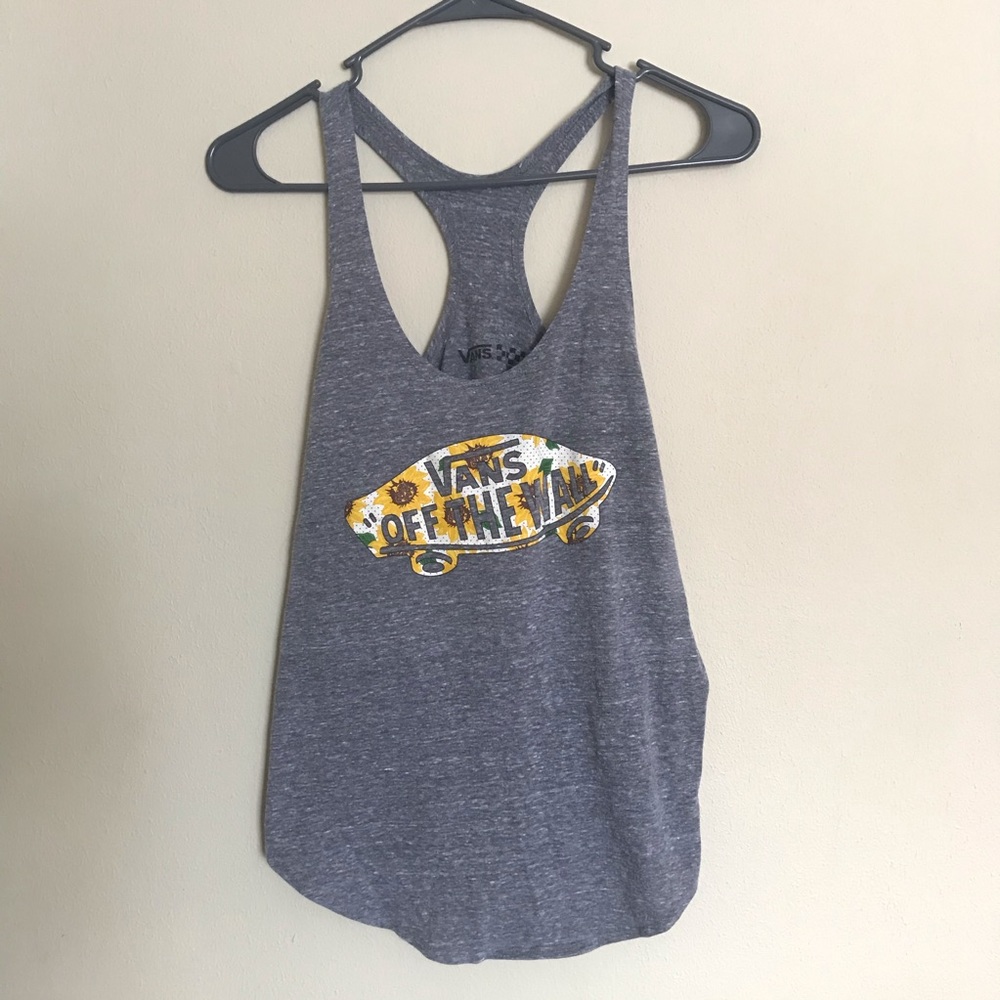 Grey Vans off the wall tank top